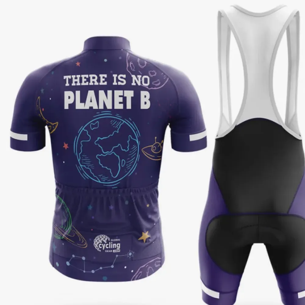 Cycling Kit There Is No Planet B Purple/White/Black