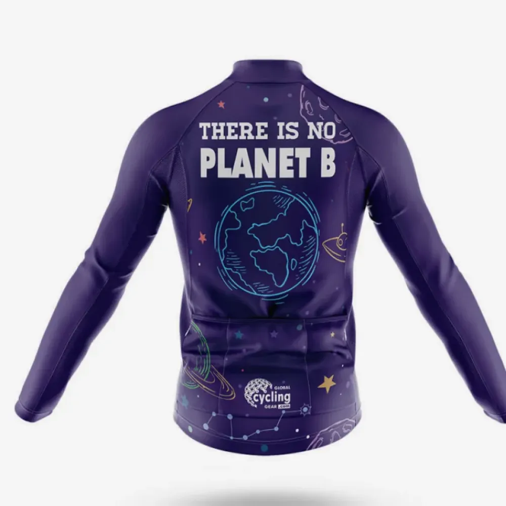 Cycling Kit There Is No Planet B Purple/White/Black