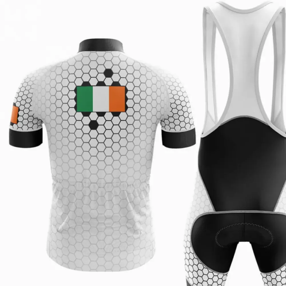 Italy V5 Cycling Bibs White/Black/Green