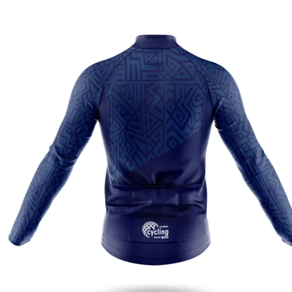 California S21 Long Sleeve Cycling Jersey Navy/Blue/Purple