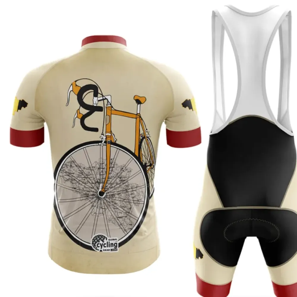 Belgium Riding Club Vintage Bicycle Cream/Red/Yellow