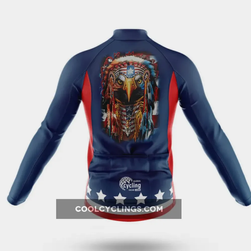 Native Eagle Cycling Jersey Ver.2 American Spirit Navy/Red/Blue