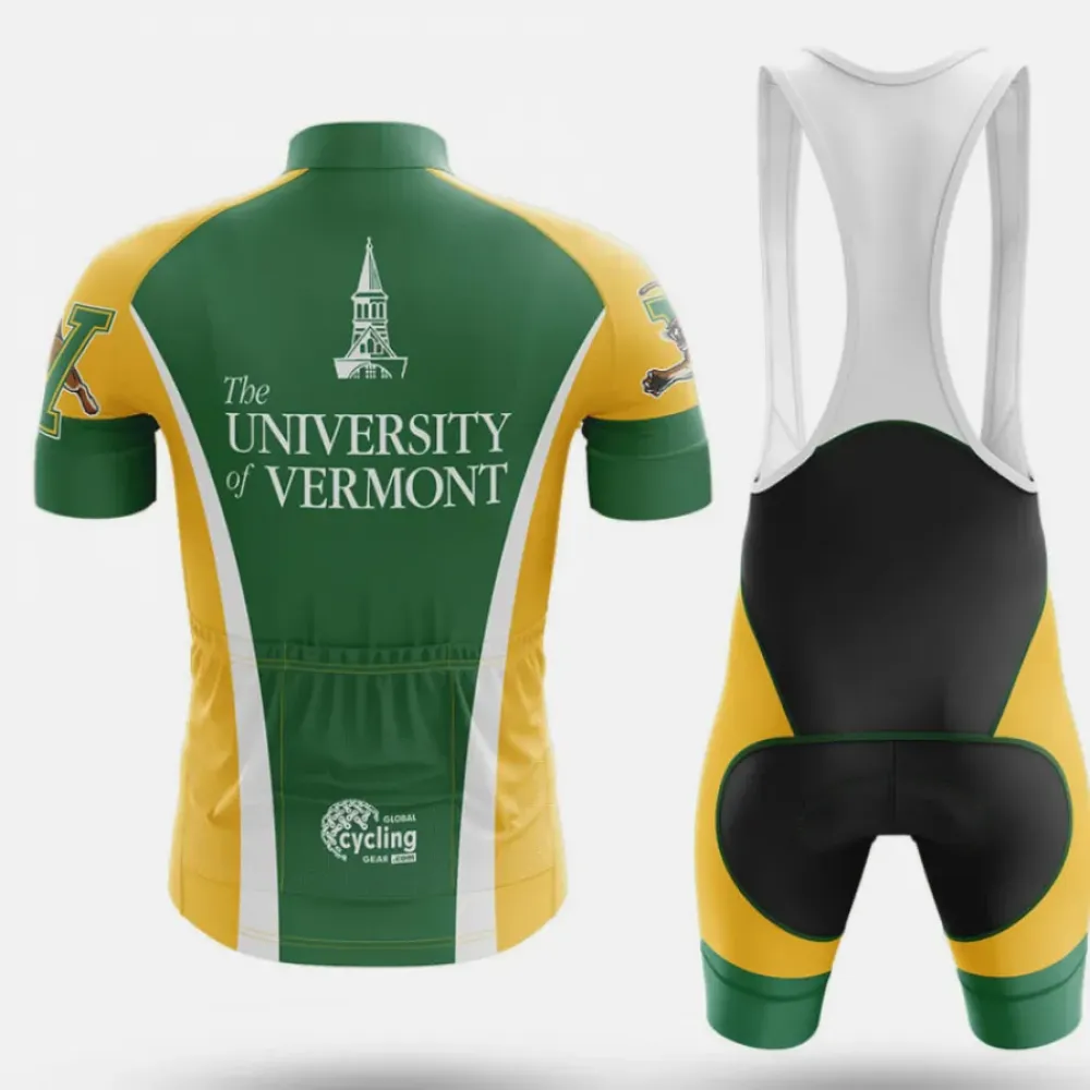 University of Vermont Cycling Jersey Green/Yellow/White