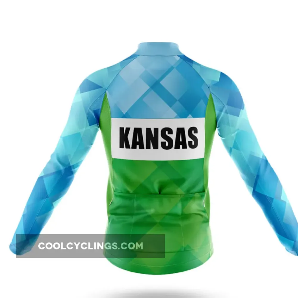 Kansas S3 Cycling Kit Full Set Blue/Green/White
