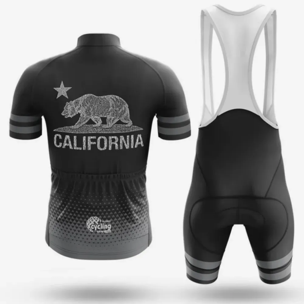 Cycling Kit California Bear Black/White/Grey