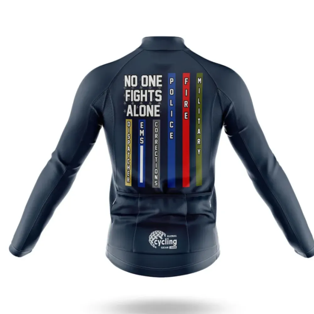 Cycling Bibs No One Fights Alone Navy/White/Black