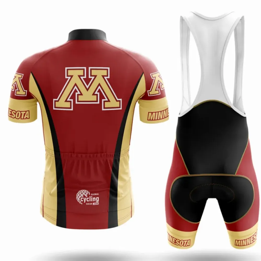 Minnesota Cycling Bibs Comfortable Black/Gold/Red