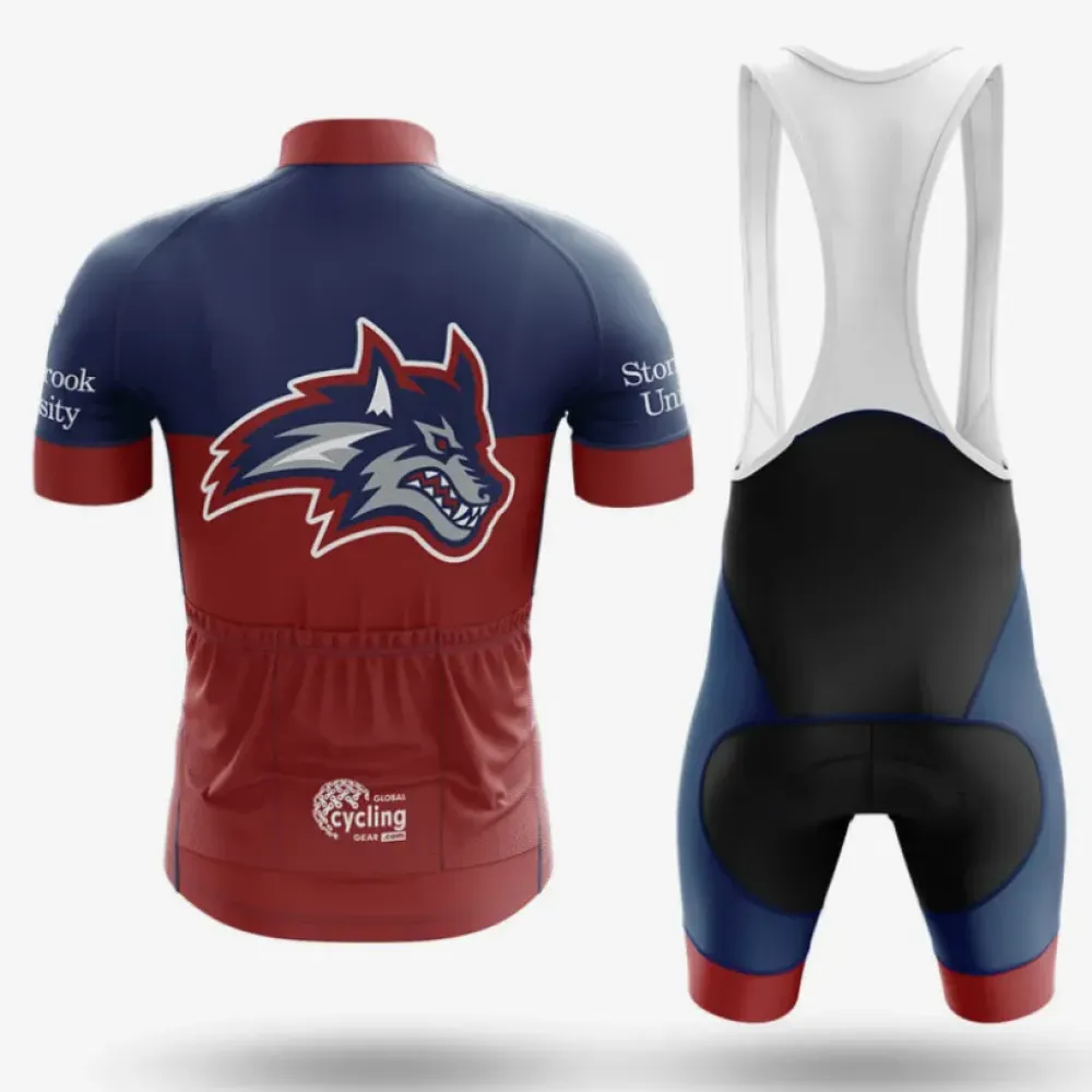 Stony Brook University Cycling Bibs Ver.2 Breathable Navy/Red/White