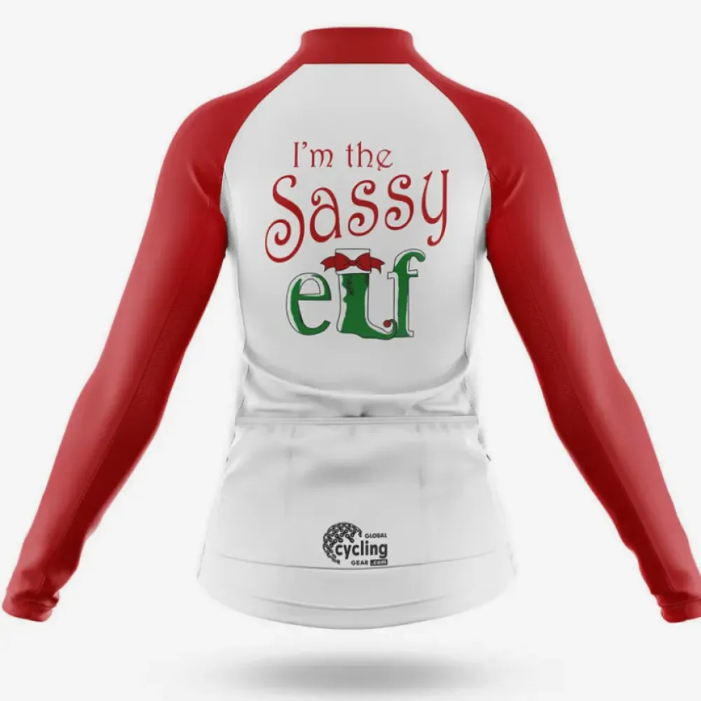 The Sassy Elf Women Cycling Shorts Black/Red/White