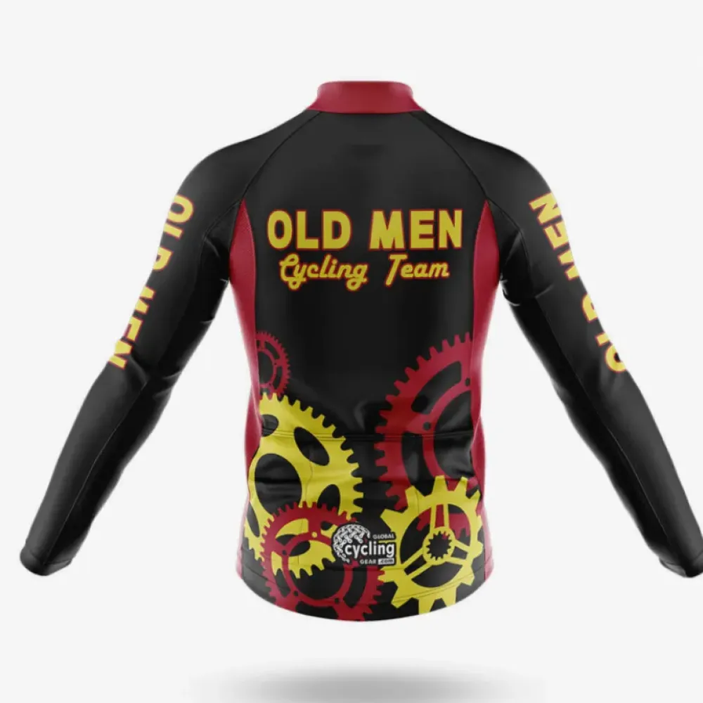 Old Men Cycling Team Vintage Gears Black/Red/Yellow