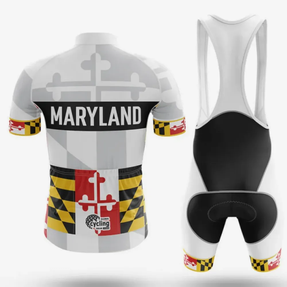 Maryland Cycling Jersey State Pride Gray/Red/Yellow