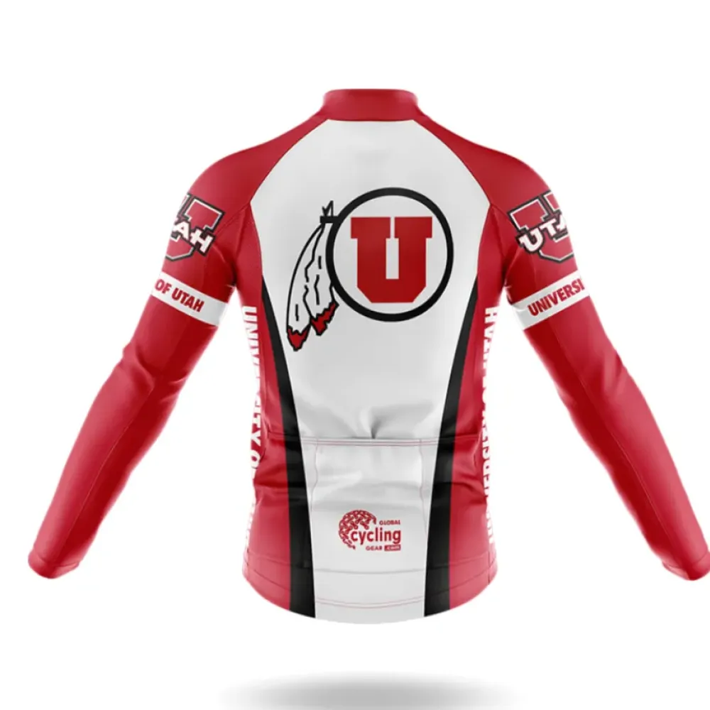 University of Utah Cycling Bibs Comfortable Black/Red/White