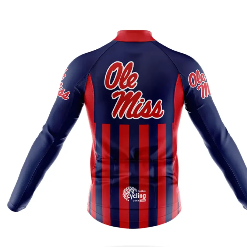 University of Mississippi Cycling Bibs Comfortable Navy/Red/White