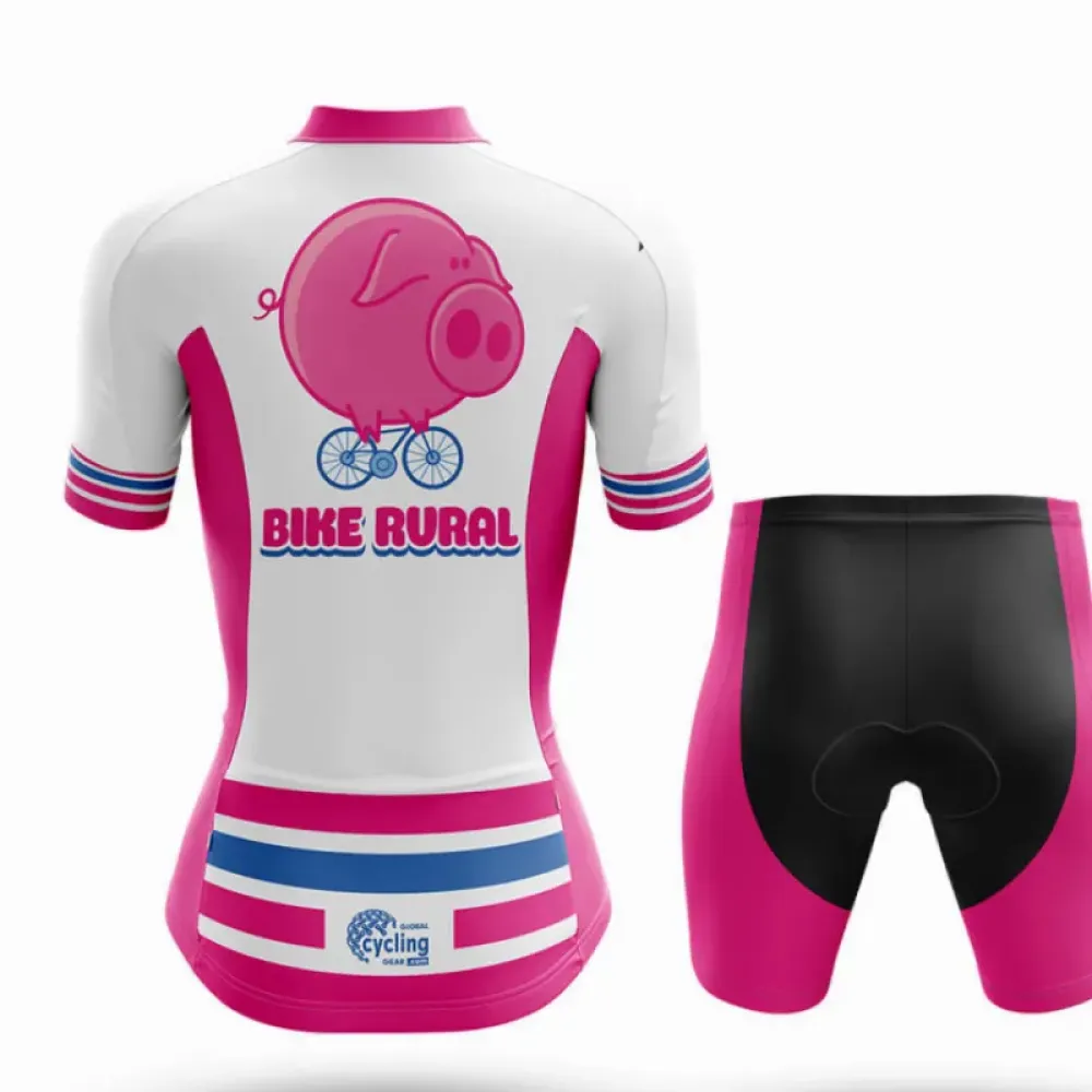 Bike Rural Women's Cycling Shorts Pink/Black/Fuchsia