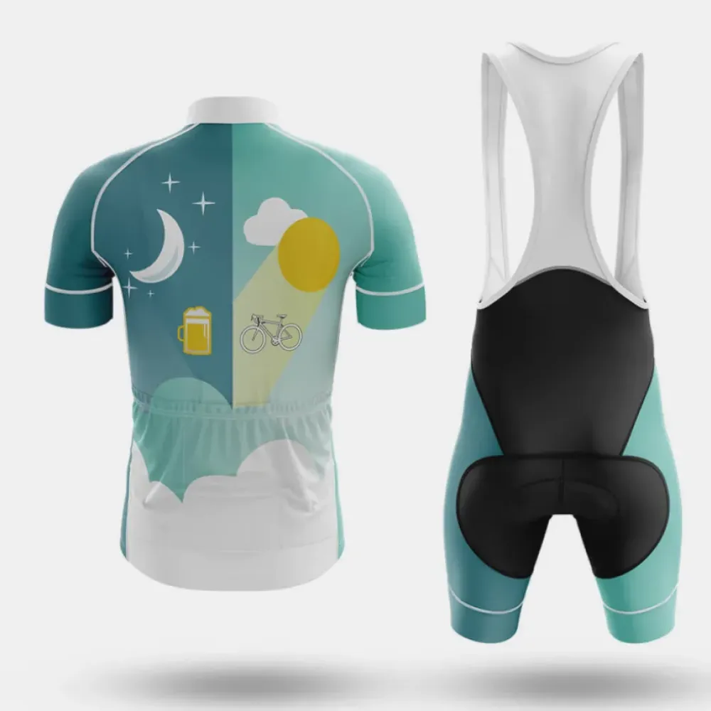 Cycling Bibs AM Cycling PM Beer Black/Teal/White
