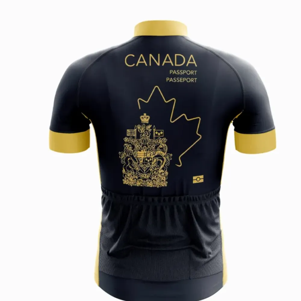 Canada Passport Cycling Jersey Passport Navy/Gold/Black