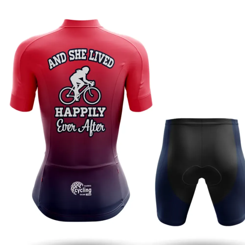 Happily V4 Cycling Kit Red/Dark Blue/Purple