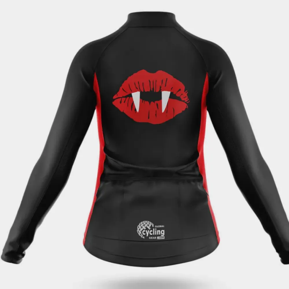 Vampire Lips Cycling Shorts Black/Red/Black