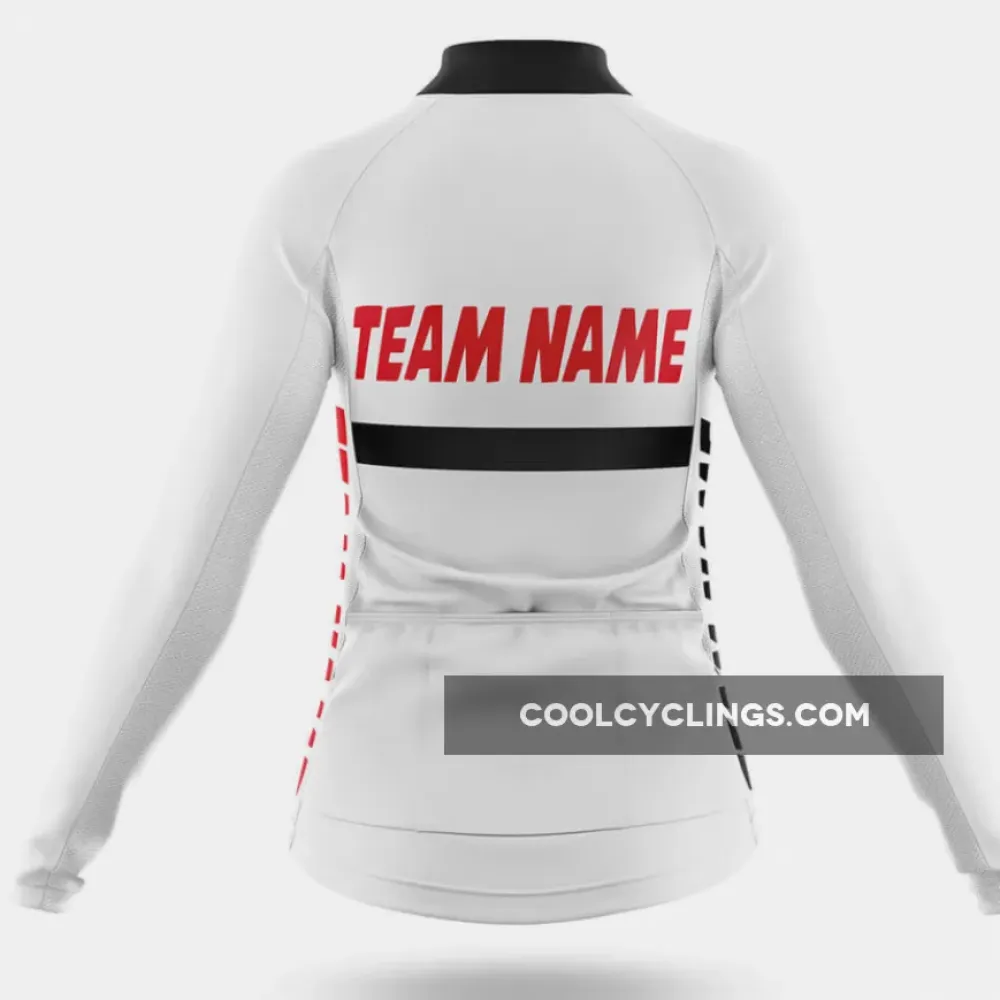 Custom Team Name M26 Women's Cycling Kit White/Red/Black