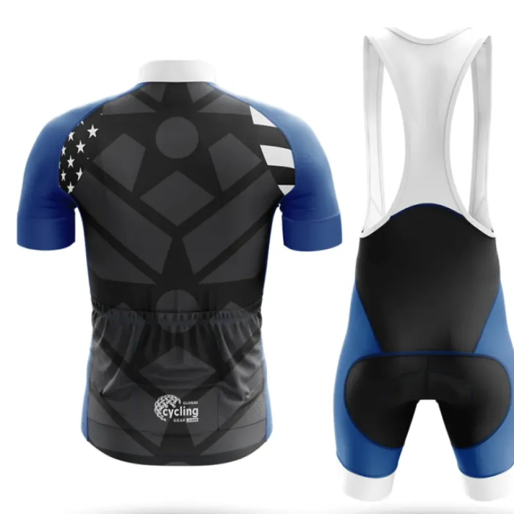 Cycling Kit Stars Blue/White/Black