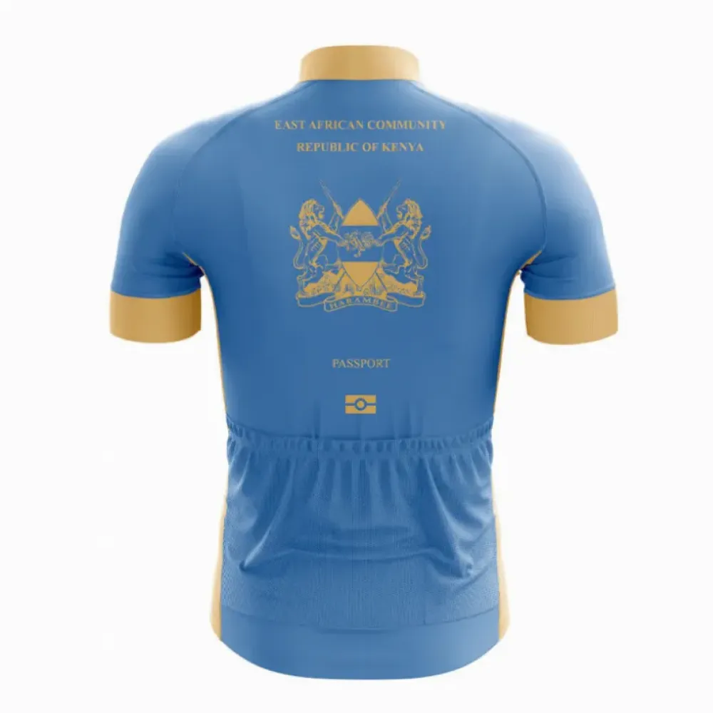 Kenya Passport Cycling Jersey Blue/Gold/Sky