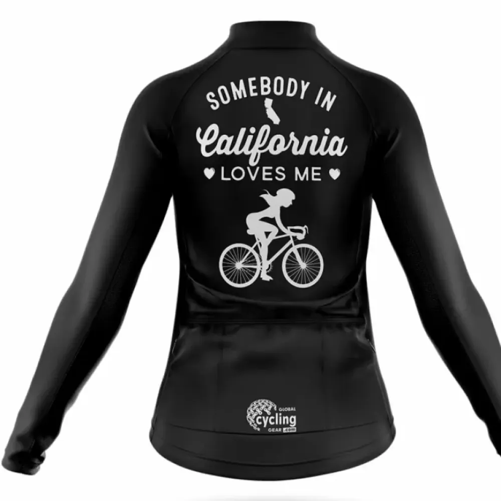 Cycling Jersey Somebody in Cali Black/White/Grey