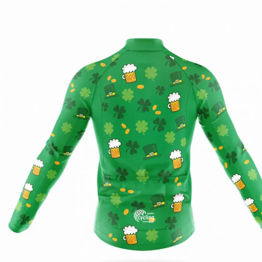 Irish V1 Cycling Jersey Green/Black/Yellow