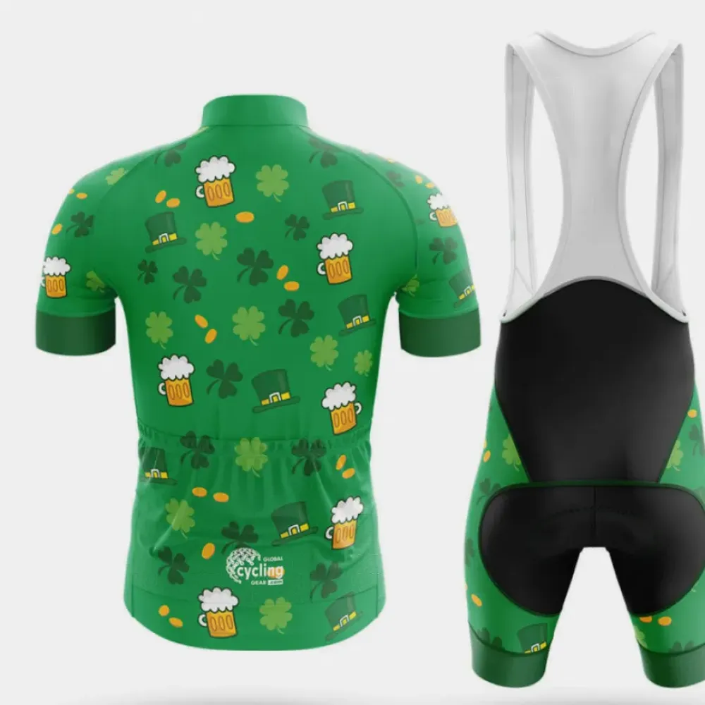 Irish V1 Cycling Jersey Green/Black/Yellow