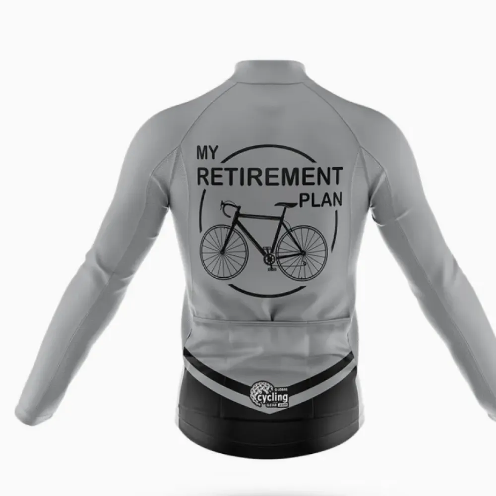 Cycling Kit My Retirement Plan Gray/Black/White