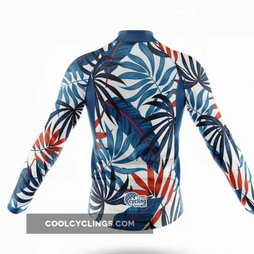 Tropical Palm Cycling Kit Colorful Bibs Blue/Red/White