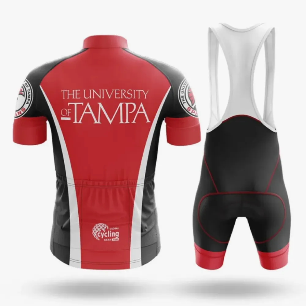 University of Tampa Cycling Bibs Comfortable Black/Red/White