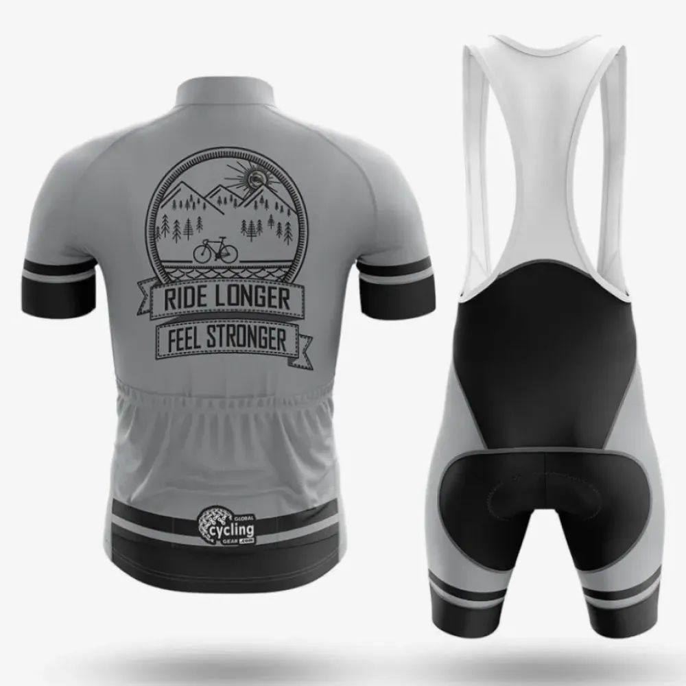 Ride Longer Cycling Jersey Outdoor Adventure Gray/Black/Silver