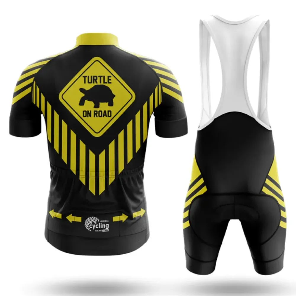 Turtle On Road Cycling Jersey Ver.2 Road Safety Yellow/Black/Grey