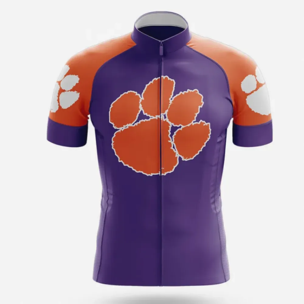 Clemson Tigers Cycling Kit Full Set Purple/Orange/Black