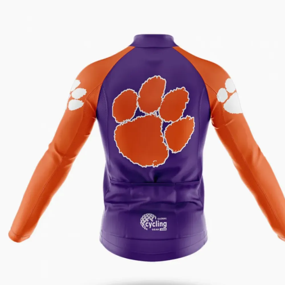 Clemson Tigers Cycling Kit Full Set Purple/Orange/Black