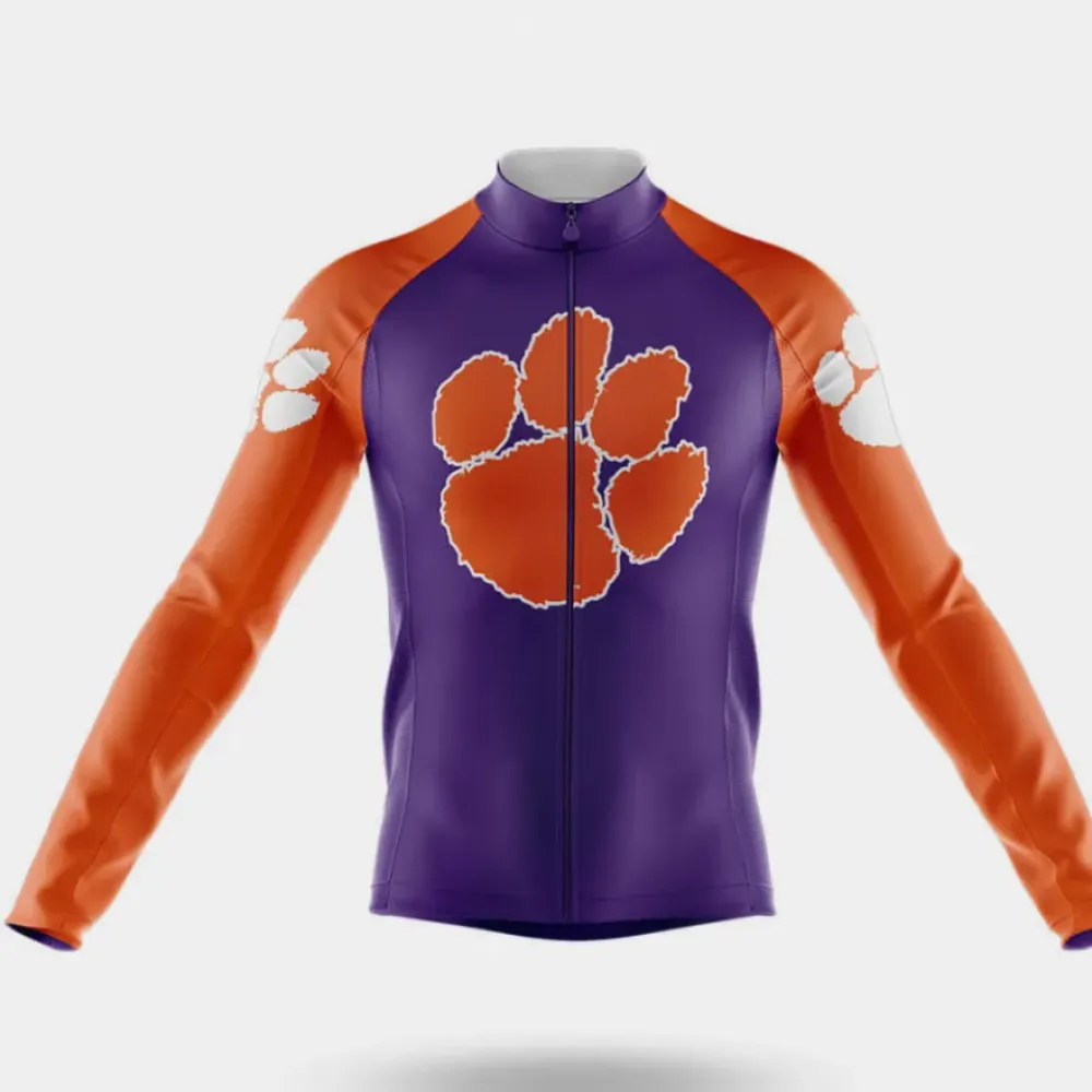 Clemson Tigers Cycling Kit Full Set Purple/Orange/Black