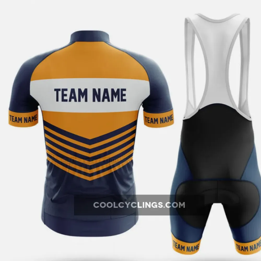 Cycling Kit Custom Team Name V20 Navy/Yellow/White