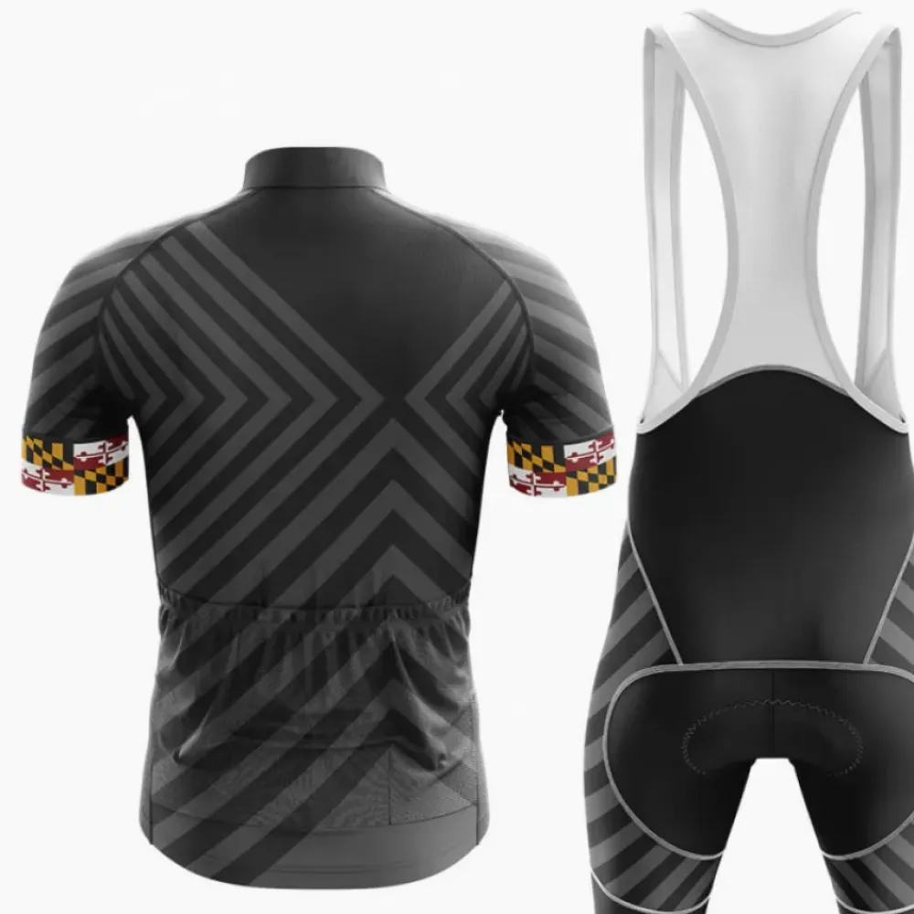 Maryland V13 Black Cycling Jersey Yellow/Red/Black