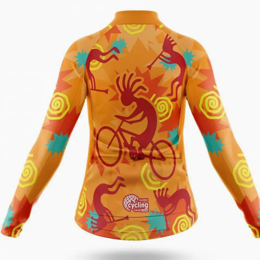 Kokopelli Cycling Jersey Long Sleeve Ver.2 Orange/Yellow/Red