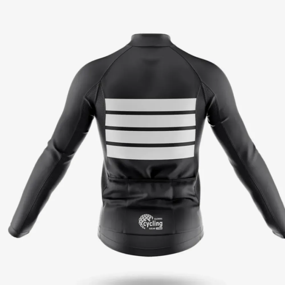 Cycling Bibs Retro Four Stripes Black/White/Grey