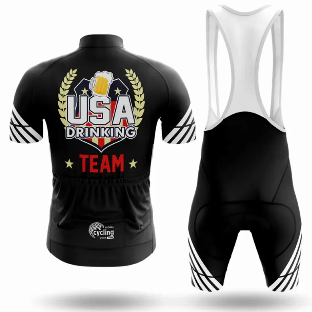 USA Drinking Team Cycling Bibs Black/White/Gray