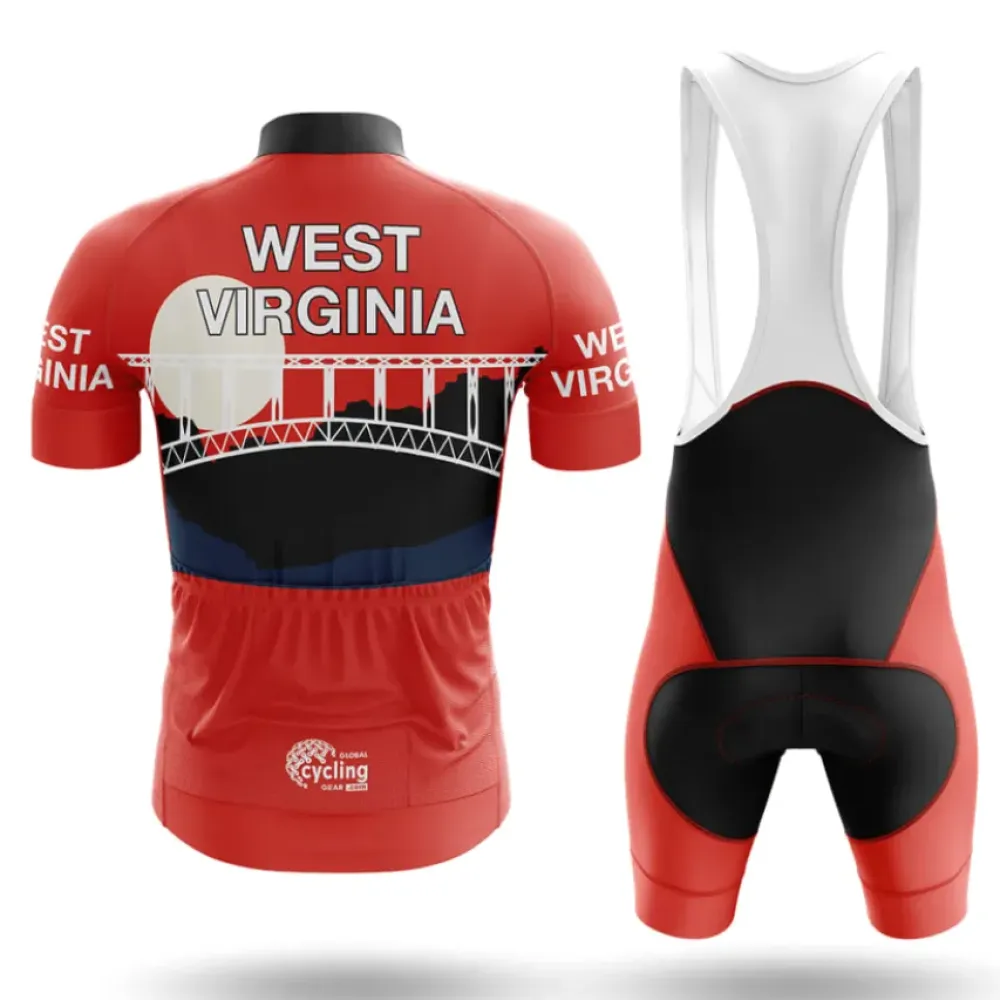 West Virginia Symbol Cycling Jersey Red/Black/White