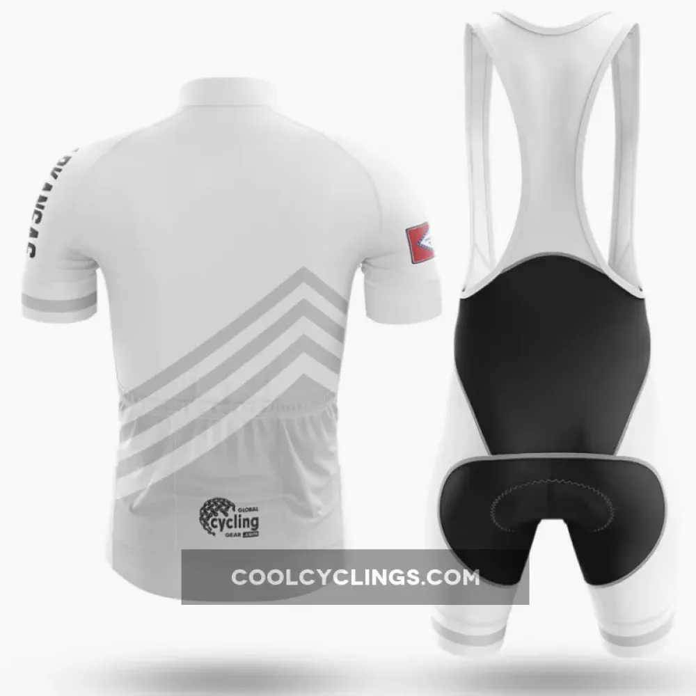 Arkansas S4 Long Sleeve Cycling Jersey White/Red/Grey