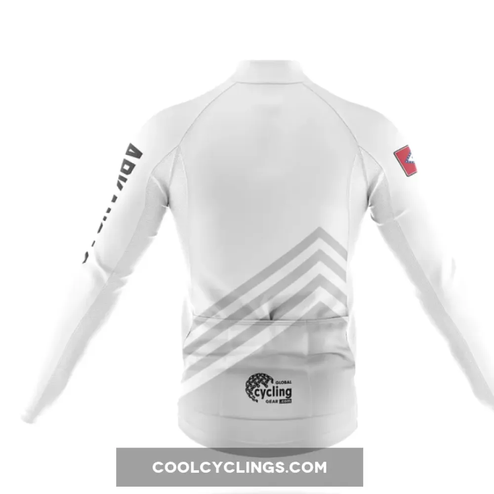 Arkansas S4 Long Sleeve Cycling Jersey White/Red/Grey
