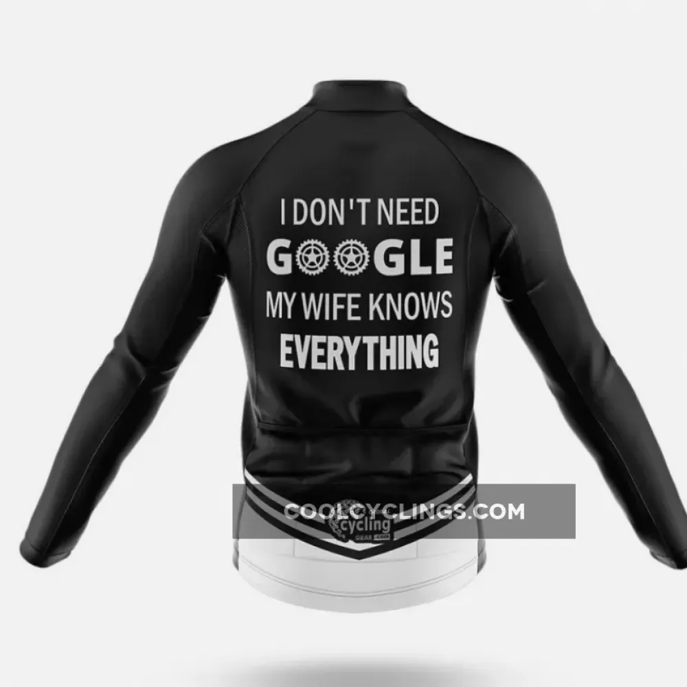 Cycling Kit My Wife Knows Everything Black/White/Grey