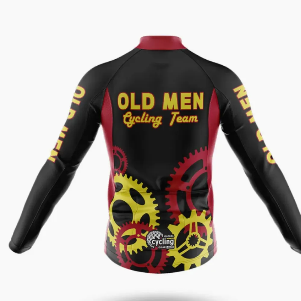Old Men Cycling Team Vintage Gears Black/Yellow/Red