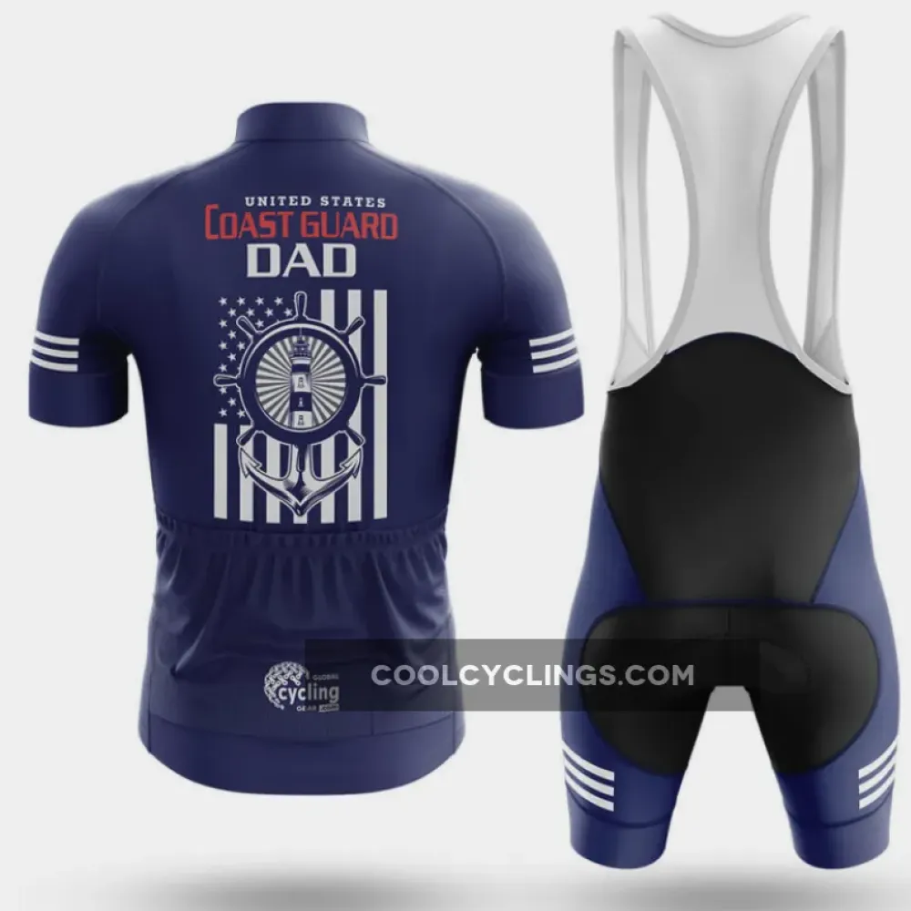 United States Coast Guard Dad Cycling Kit Navy/White/Blue