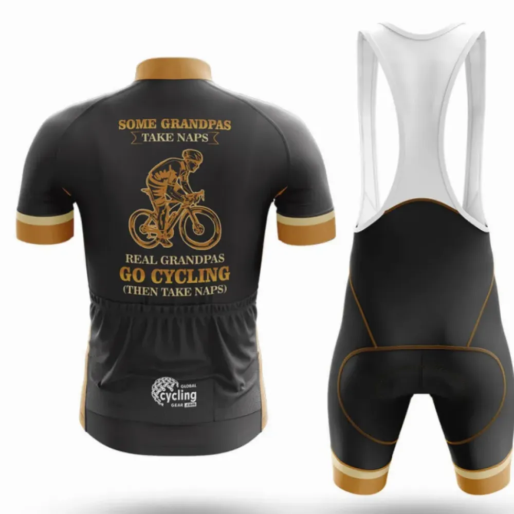 Real Granpas Cycling Jersey Black/Gold/Orange