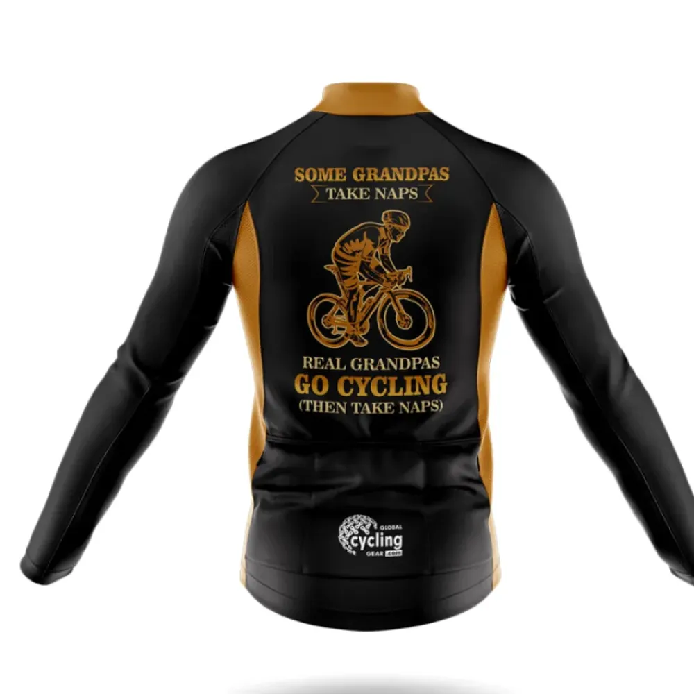 Real Granpas Cycling Jersey Black/Gold/Orange