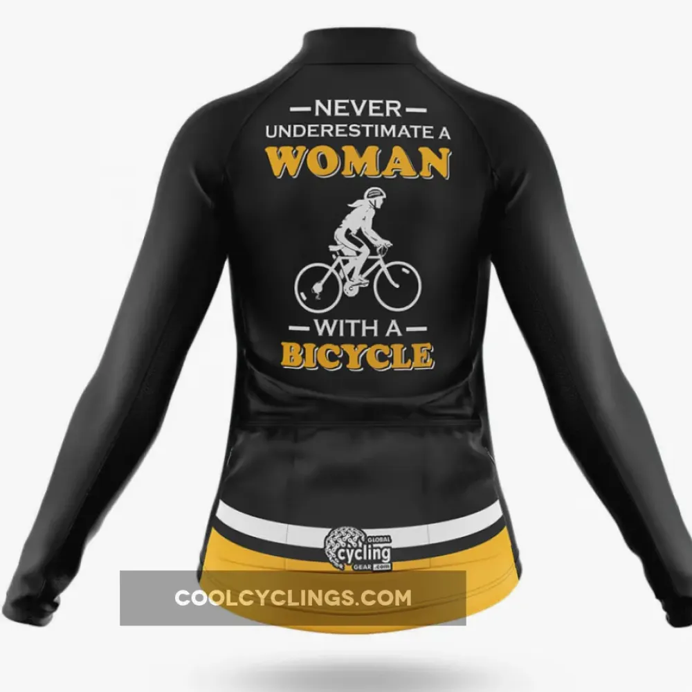 Cycling Kit Full Set Woman V5 Black/Yellow/Gold